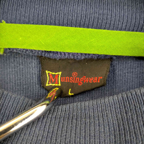 マンシングウェア Munsingwear ラグラン セットインスリーブ ベロアコーディロプルオーバースウェット メンズ import:L