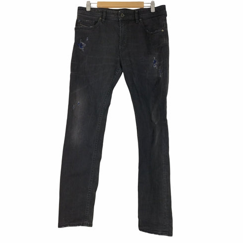 ディーゼル DIESEL THOMMER 加工ブラックデニムパンツ メンズ 34