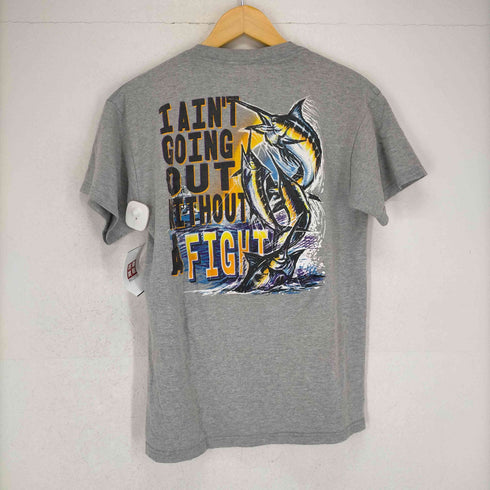 背面フィッシュプリントクルーネックTシャツ メンズ