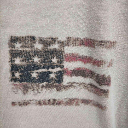 星条旗デザインクルーネックTシャツ メンズ JPN:L
