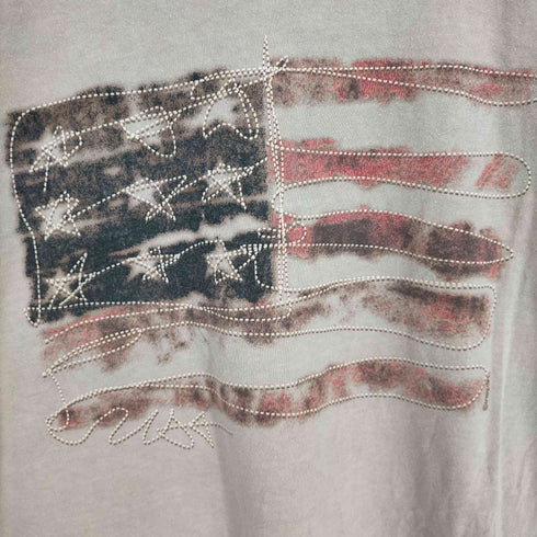 星条旗デザインクルーネックTシャツ メンズ JPN:L