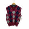 ランズエンド LANDS END MADE IN ENGLAND アーガイル ラムウールベスト メンズ import:M