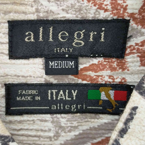 アレグリ allegri 総柄オープンカラーシャツ メンズ M