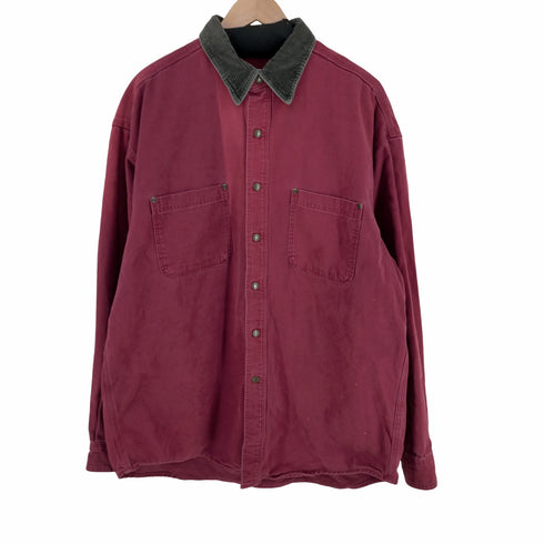 エルエルビーン L.L.Bean MADE IN USA 襟コーデュロイ スナップボタン カバーオールシャツ メンズ import:L