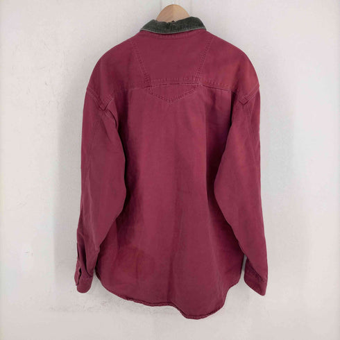 エルエルビーン L.L.Bean MADE IN USA 襟コーデュロイ スナップボタン カバーオールシャツ メンズ import:L