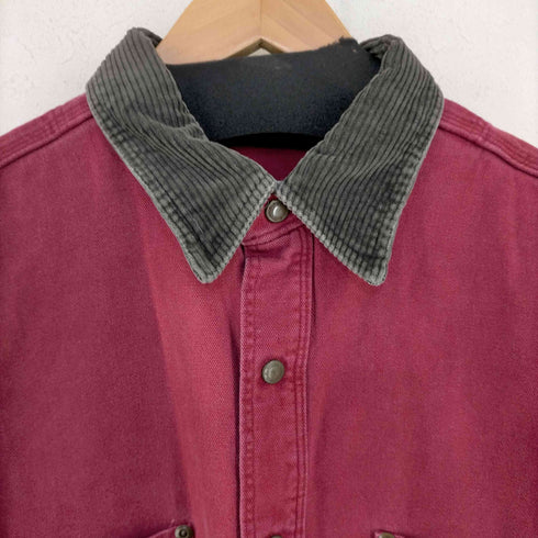 エルエルビーン L.L.Bean MADE IN USA 襟コーデュロイ スナップボタン カバーオールシャツ メンズ import:L
