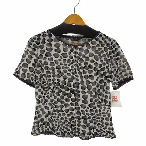 フルギ MISS PARIS シアーシースルーシャツ 総柄 半袖 レディース ONE SIZE