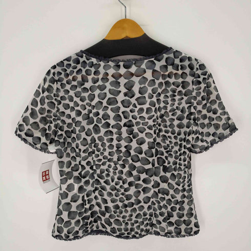フルギ MISS PARIS シアーシースルーシャツ 総柄 半袖 レディース ONE SIZE