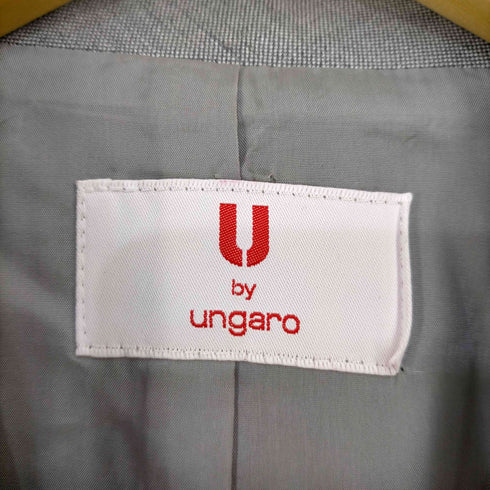 ユーバイ ウンガロ U by ungaro ピークドラペルジャケット プリーツ切替スカート セットアップ レディース 36