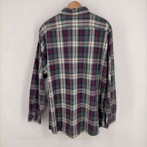 ポロバイラルフローレン Polo by RALPH LAUREN 90-00s ポニー無し WOODSMAN WORKSHIRT フラップポケットL/Sチェックシャツ メンズ import:L