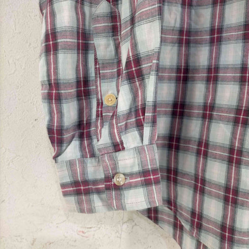 ポロバイラルフローレン Polo by RALPH LAUREN 90-00s ポニー無し 猫目ボタン フロントポケットチェックL/Sシャツ メンズ import:XL