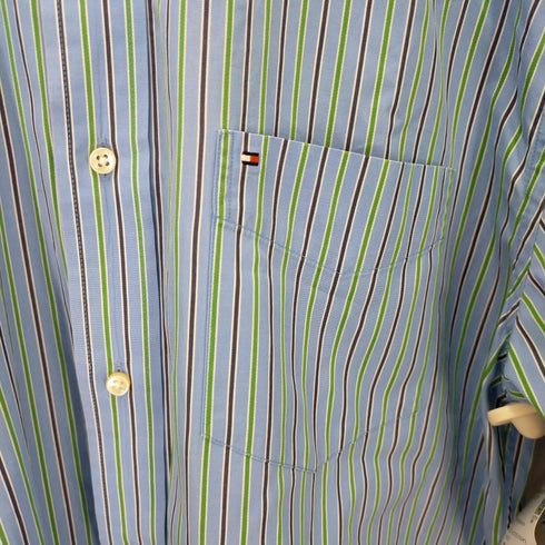 トミーヒルフィガー TOMMY HILFIGER 80s 2-ply fabric shirts メンズ M