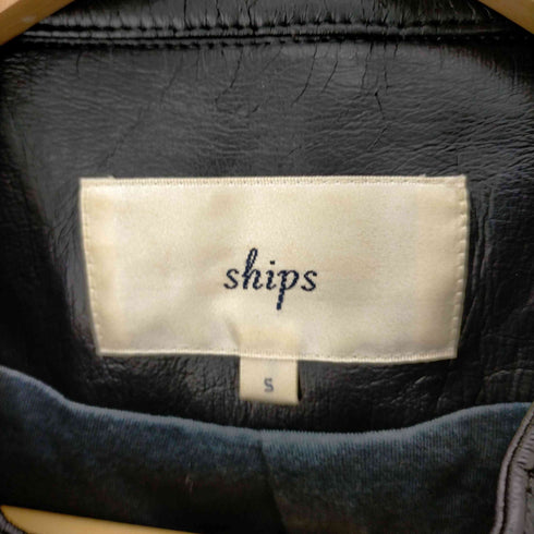 シップス SHIPS フェイクレザー シングル ライダースジャケット レディース JPN:S
