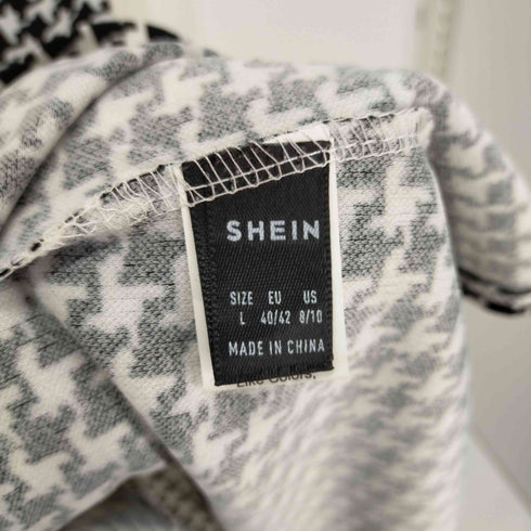 シーイン SHEIN ボウタイワンピース 千鳥格子 シアー レディース JPN:L
