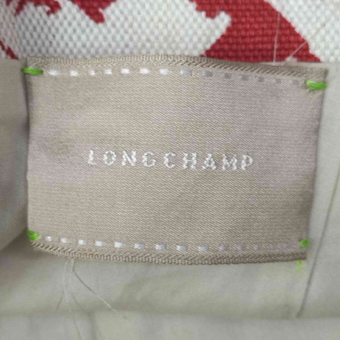 ロンシャン LONGCHAMP 総柄 リネン混 ひざ丈 スカート レディース JPN:36