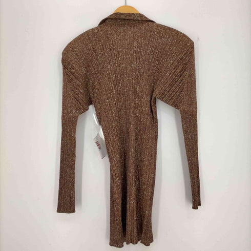 プリーツプリーズイッセイミヤケ PLEATS PLEASE ISSEY MIYAKE 98AW 総柄 プリーツカーディガン レディース JPN:3