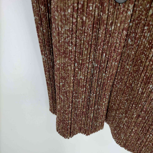 プリーツプリーズイッセイミヤケ PLEATS PLEASE ISSEY MIYAKE 98AW 総柄 プリーツカーディガン レディース JPN:3