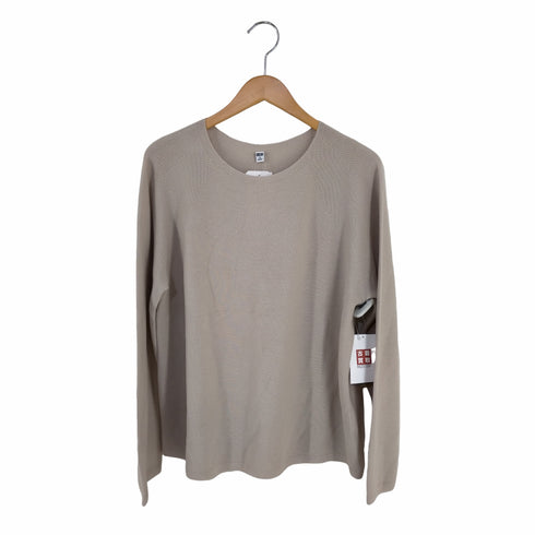 ユニクロ UNIQLO 3Dコットン クルーネックセーター レディース JPN:XL