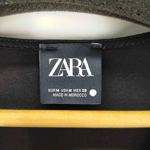 ザラ ZARA Black Puff Sleeve Top パフスリーブトップス レディース JPN:M