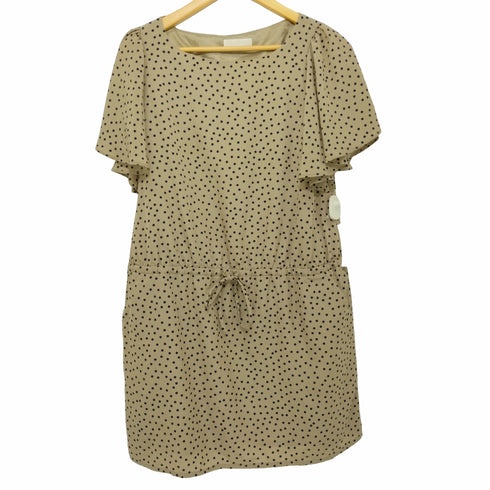 レイビームス Ray BEAMS ドット柄 フレンチスリーブワンピース レディース