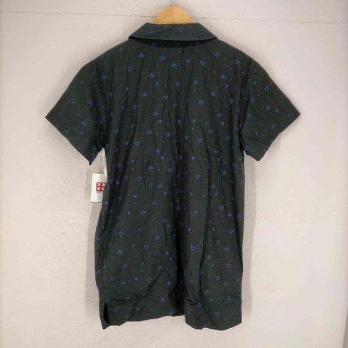 ヴィヴィアンウエストウッドレッドレーベル Vivienne Westwood RED LABEL オーブハート刺繍柄 丸襟 総柄チュニック シャツワンピース レディース 00
