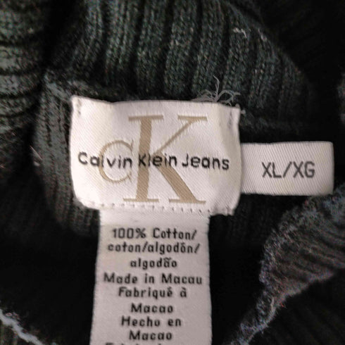 シーケーカルバンクライン ck Calvin Klein コットンタートルネックリブニット メンズ XL