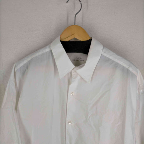 スタジオニコルソン STUDIO NICHOLSON SORONO LIGHT COTTON POPLIN SHIRTS-OVERSIZED SHIRT チュニジア製 オーバーサイズシャツ メンズ JPN:M