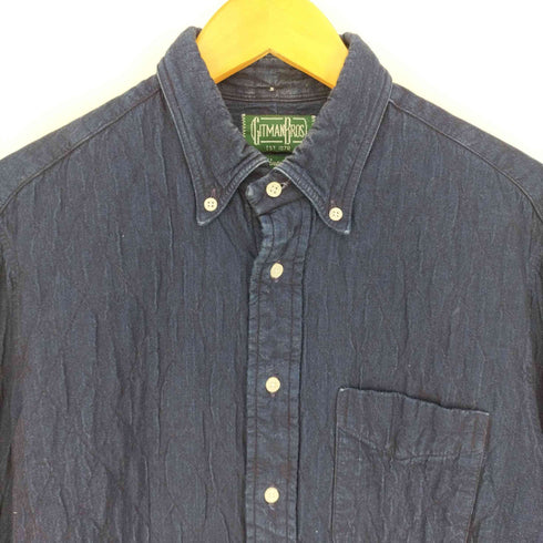 ギットマンブラザーズ GITMAN BROTHERS USA製 シワ加工 キルティング ボタンダウンシャツ メンズ import:M