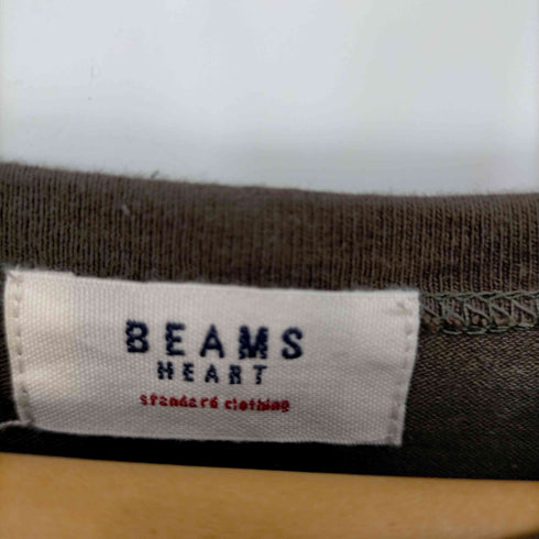 ビームスハート BEAMS HEART 22SS 後ボタン異素材切替ワンピース レディース