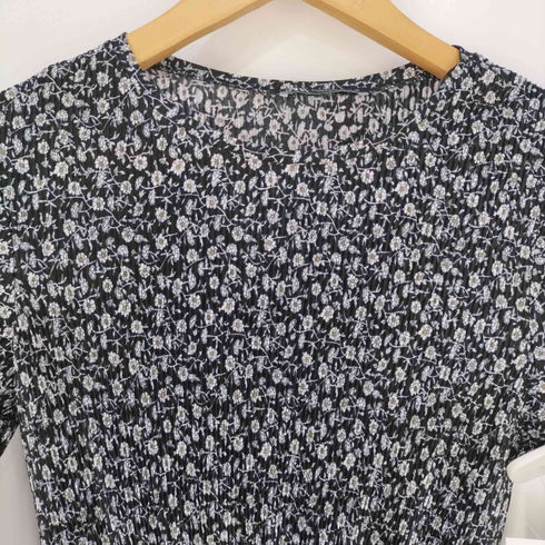 ザラ ZARA フラワーパターン プリーツワンピース レディース import:XS