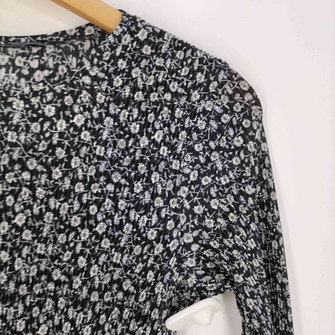 ザラ ZARA フラワーパターン プリーツワンピース レディース import:XS