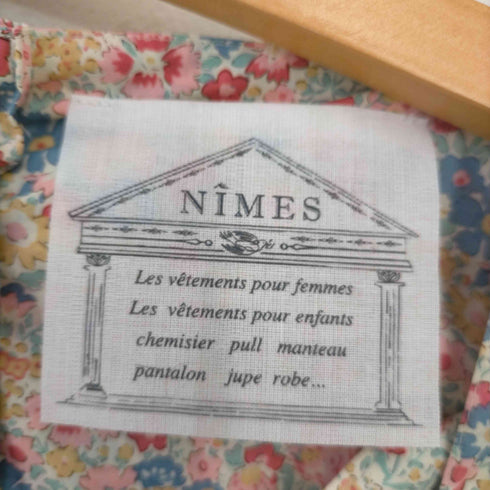 ニーム NIMES フラワー柄 スクエアネックブラウス レディース