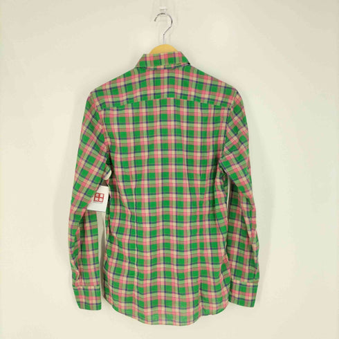 glanshirt イタリア製 ワイドカラーチェックシャツ メンズ 39