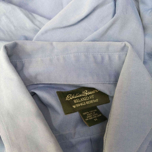 エディーバウアー Eddie Bauer 90S RELAXED FIT BD shirt コットン BD L/S シャツ メンズ import:M