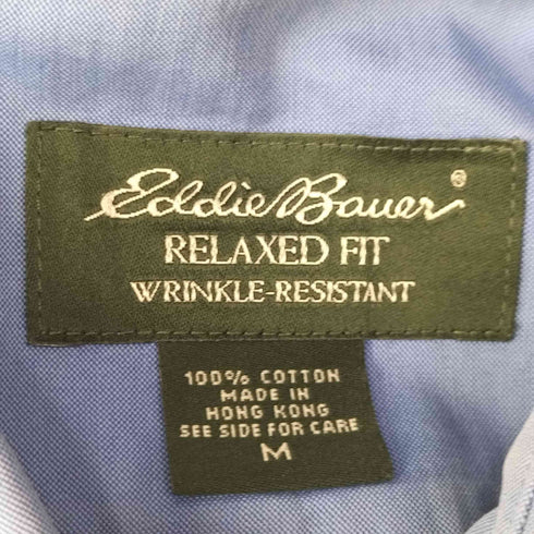 エディーバウアー Eddie Bauer 90S RELAXED FIT BD shirt コットン BD L/S シャツ メンズ import:M