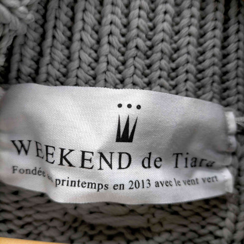 ウィークエンドデティアラ WEEKEND de Tiala ケーブルニット セーター 長袖 タートルネック レディース ONE SIZE