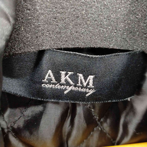 エーケイエム AKM ダッフルコート メルトン フード 黒 ブラック レディース ONE SIZE