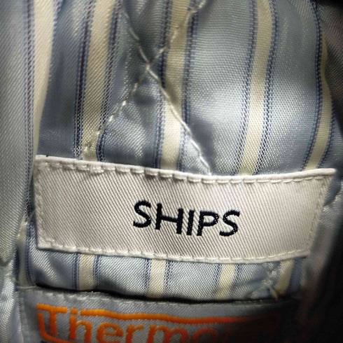 シップス SHIPS サーモア thermore メルトンシングルPコート ピーコート センターベント チェック ボタン レディース JPN:S