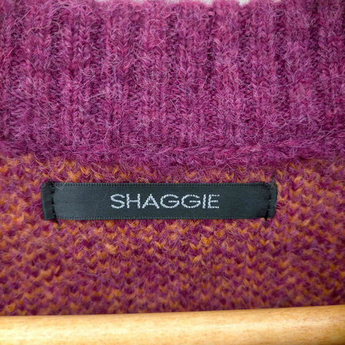 シャギー SHAGGIE マーブル オーバーサイズ プルオーバーニット レディース FREE