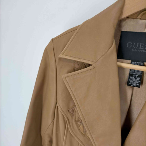 ゲス GUESS デザイン レザー テーラードジャケット レディース import:S