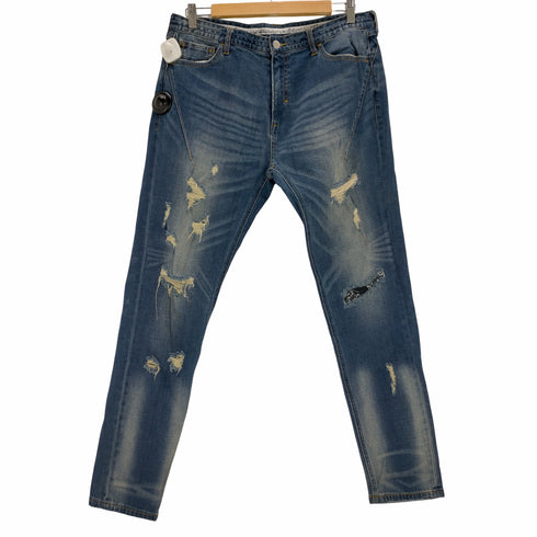 N NUMBER ダメージ加工 テーパードデニムパンツ メンズ JPN:XL