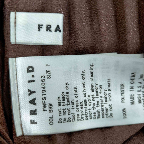 フレイアイディー FRAY I.D アシメヘムラインプリーツスカート レディース FREE