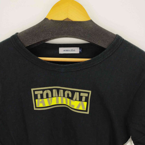 アヴィレックス AVIREX Tシャツ カットソー 半袖 クルーネック プリント コットン レディース FREE
