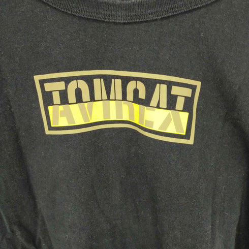 アヴィレックス AVIREX Tシャツ カットソー 半袖 クルーネック プリント コットン レディース FREE