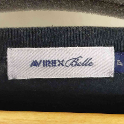 アヴィレックス AVIREX Tシャツ カットソー 半袖 クルーネック プリント コットン レディース FREE
