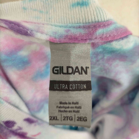 ギルダン GILDAN DISTINGUISHED YOUNG WOMEN タイダイ柄クルーネックTシャツ メンズ 2XL