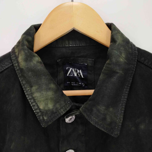 ザラ ZARA ムラ染め加工デニムジャケット メンズ L