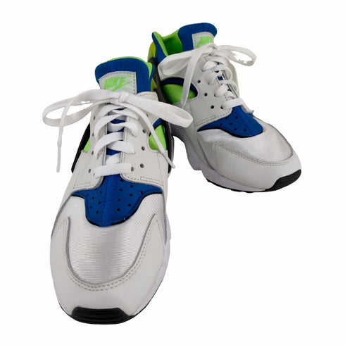 ナイキ NIKE AIR HUARACHE - WHITE/SCREAM GREEN-ROYAL BLUE メンズ JPN:25