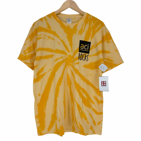 ポートアンドカンパニー PORT and COMPANY aci ROCKS タイダイ柄クルーネックTシャツ メンズ JPN:L
