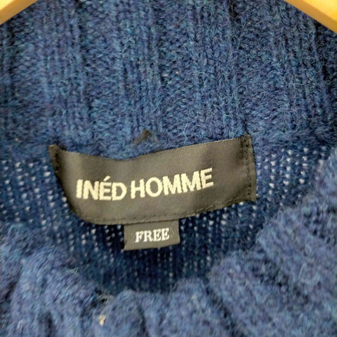 イネドオム INED HOMME PURE NEW WOOL ジップアップ ニット ドライバーズ メンズ FREE